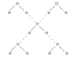 水分子间的氢键