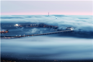 【精】图3-2 浓雾笼罩下的旧金山