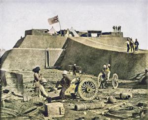 第二次鸦片战争期间英法联军攻占大沽炮台后的情景