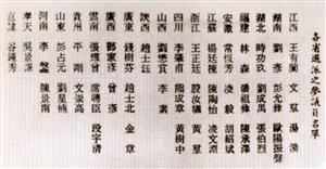 武昌起义后，各省选派之参议员名单