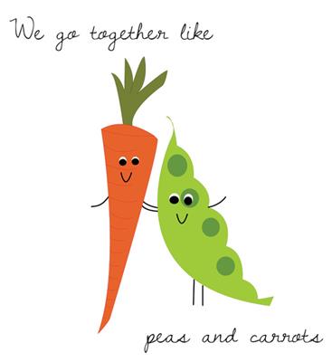 like peas and carrots