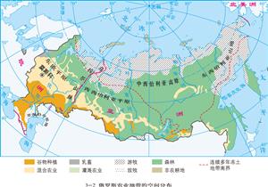 图3-2 俄罗斯农业地带空间分布