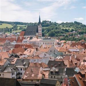 中世纪风格的德国城镇克鲁姆洛夫