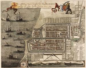 17世纪荷兰东印度公司总部所在地巴达维亚城（今印度尼西亚雅加达）图