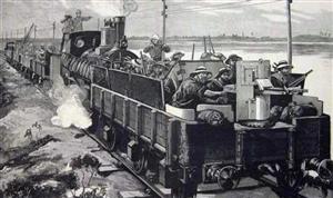1882年，入侵埃及的英军装甲列车（铜版画）