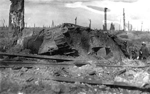 第一次世界大战战场上的坦克