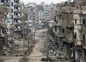 叙利亚内战中留下的废墟