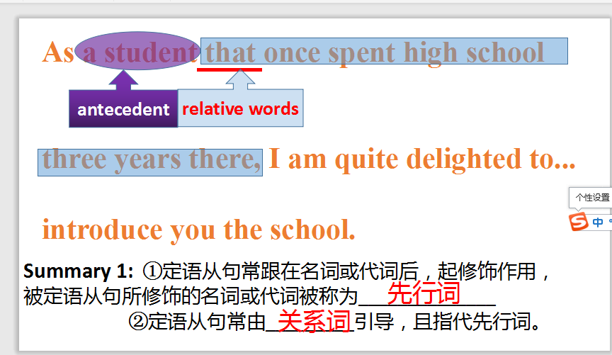 定语从句之关系代词